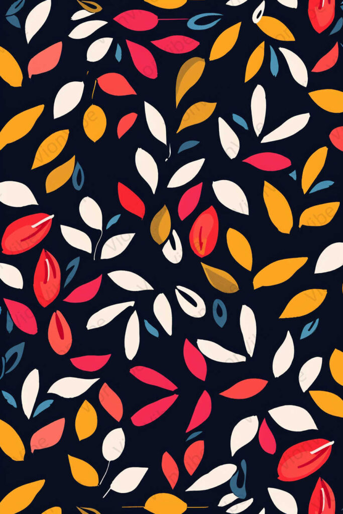 seamless pattern with leaves