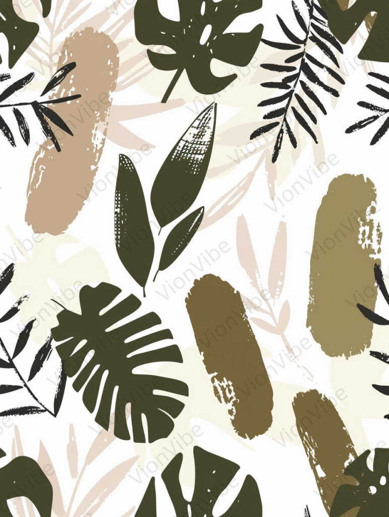 seamless pattern with leaves