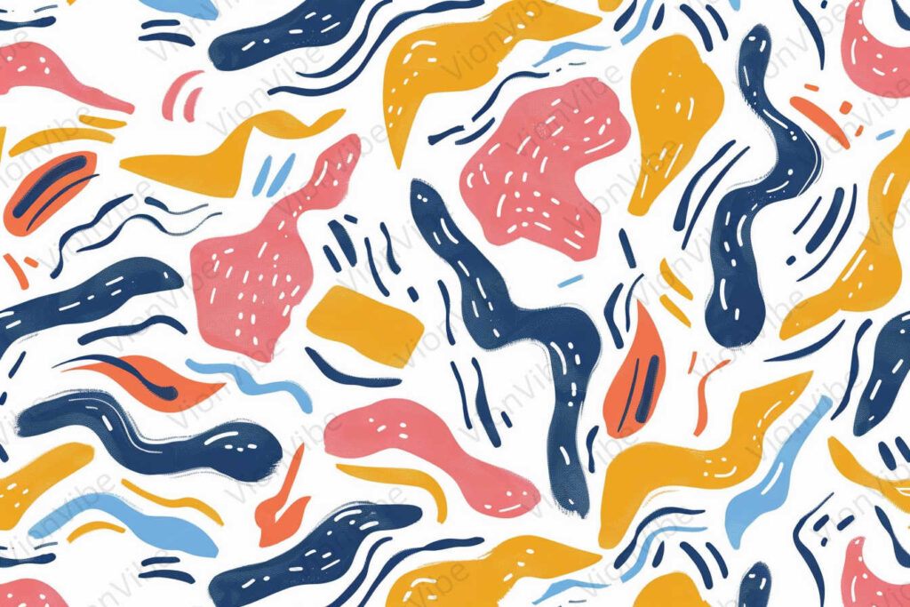 
									seamless pattern with hand drawn illustrations