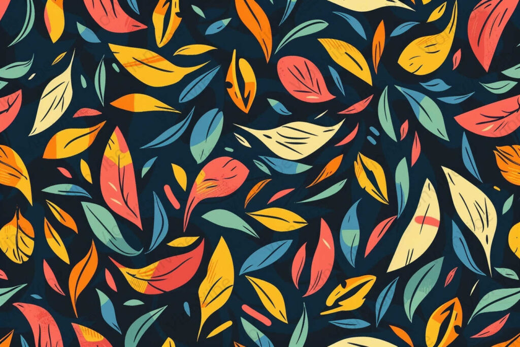 seamless pattern with leaves