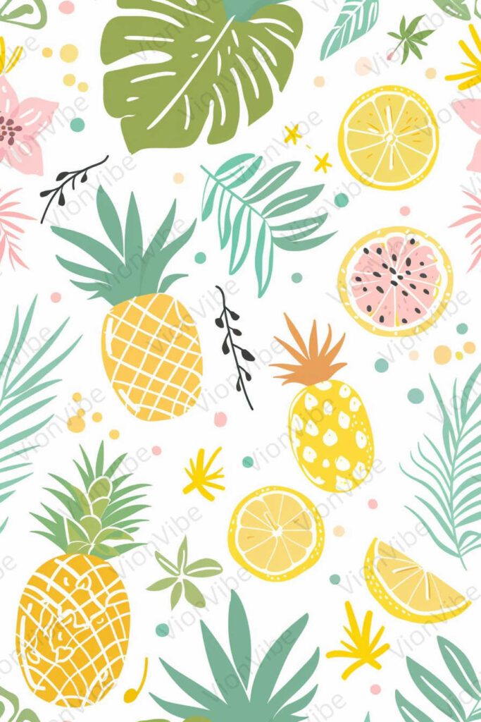 seamless pattern with fruits