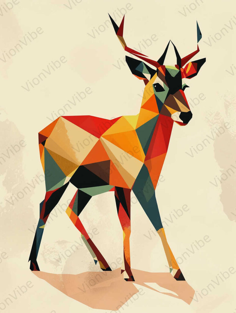 illustration of a deer in a background