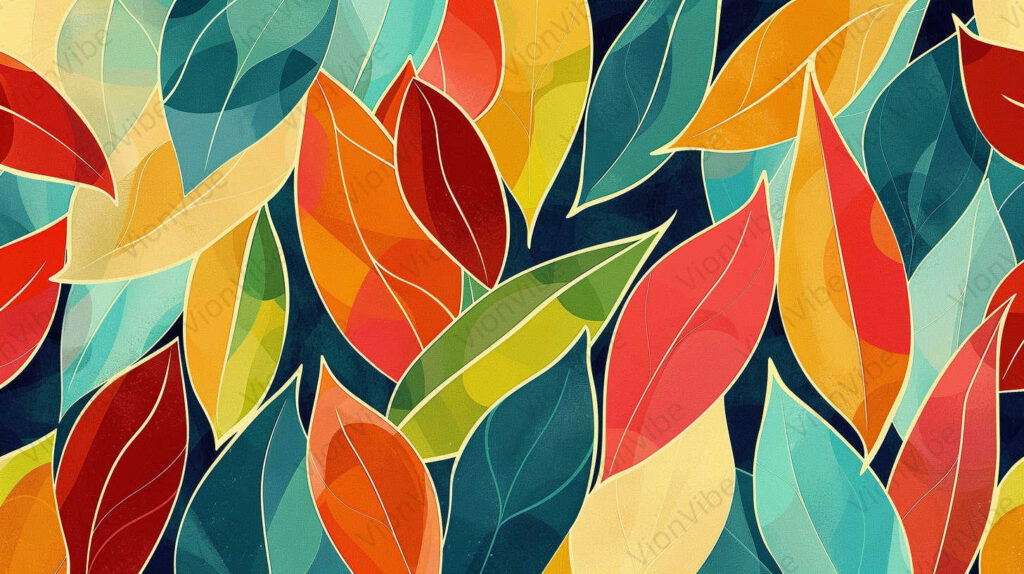 seamless pattern with leaves