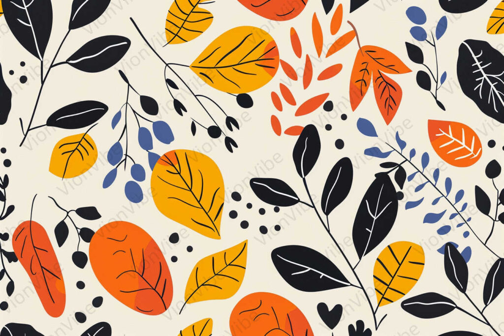 seamless pattern with leaves