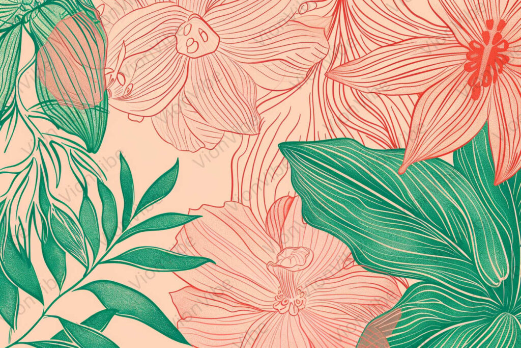 seamless pattern with leaves