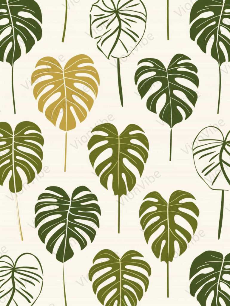 seamless pattern with leaves