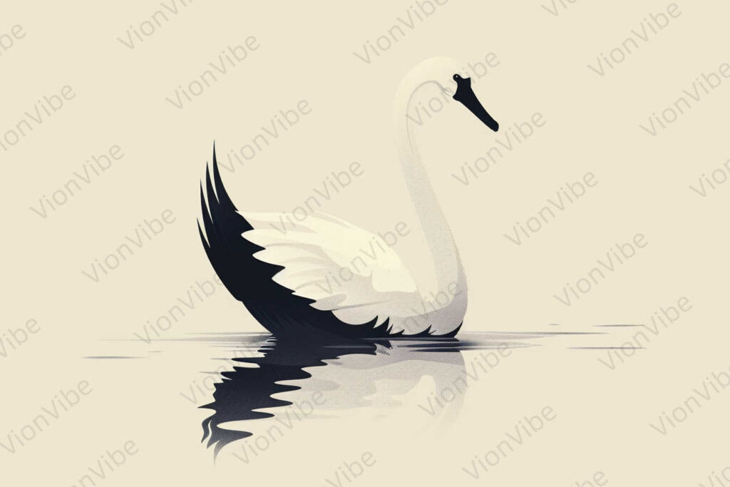 swan on the water