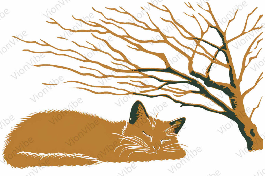 cat on tree