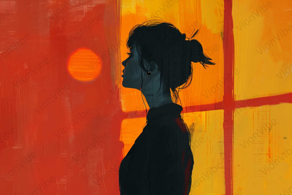 silhouette of a girl