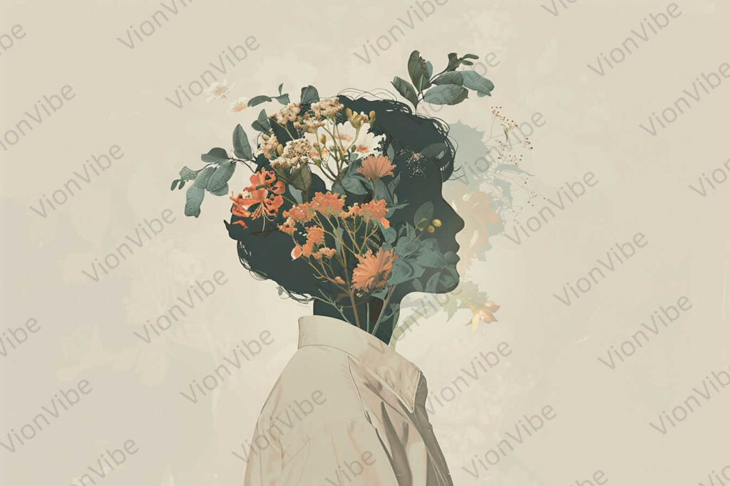 woman with flowers in hair