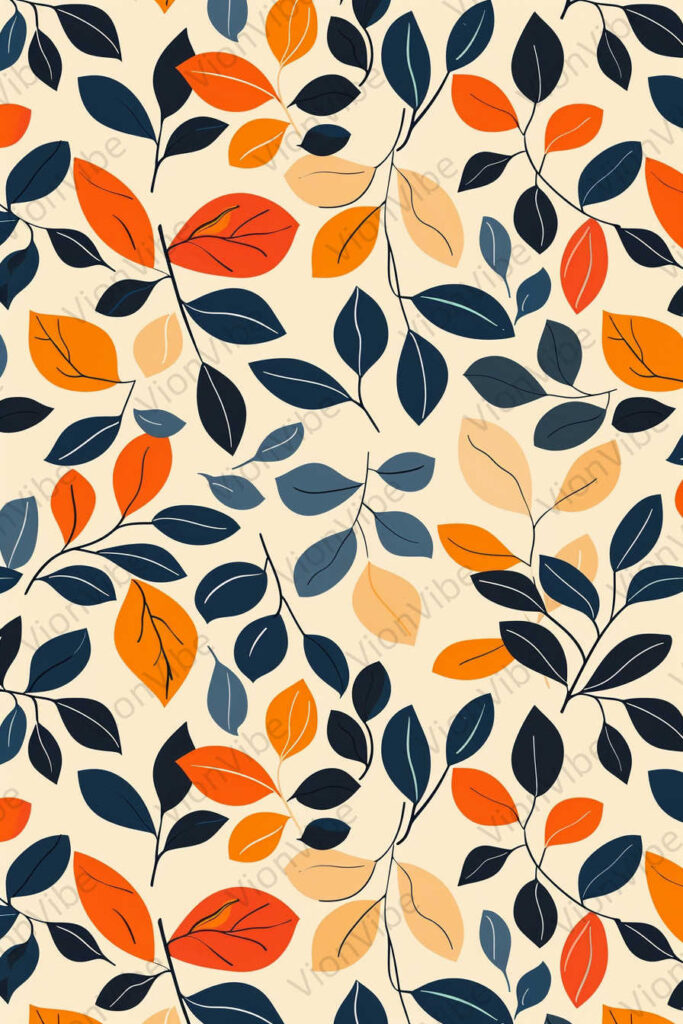 seamless pattern with leaves