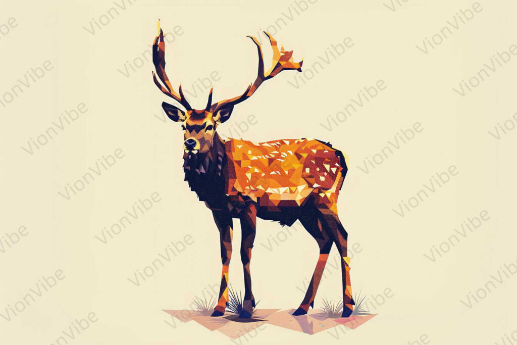 deer on a white background