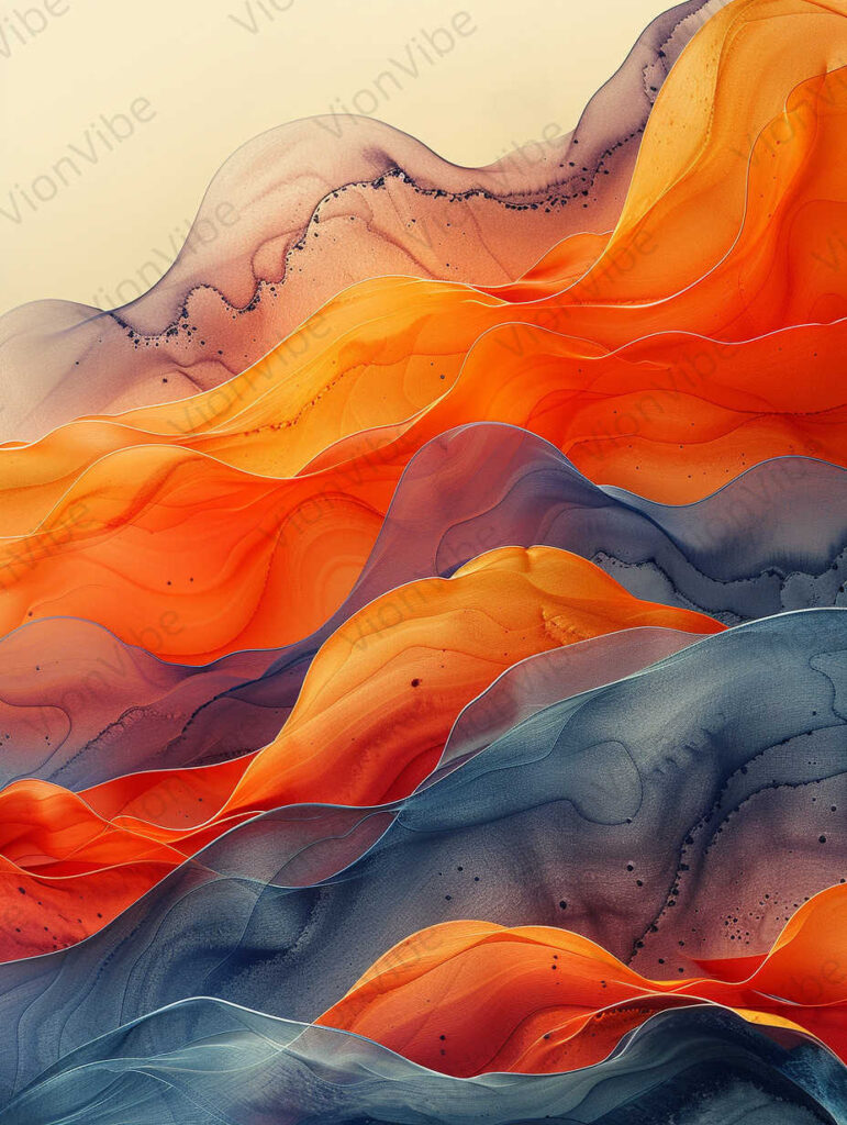 abstract orange background with waves